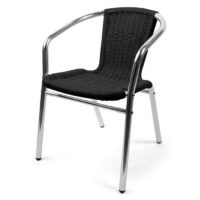 Alu-Bistro Karmstol svart