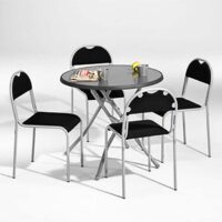 RX002 Stapelbar stol - svart tyg/svart - Bild 3