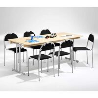 RX002 Stapelbar stol - svart tyg/svart - Bild 4