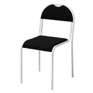 RX002 Stapelbar stol -svart tyg/vitt