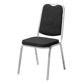 Style Stapelbar stol - svart tyg/krom