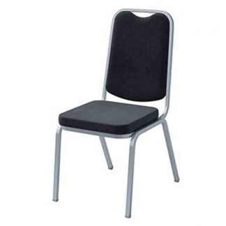 Style Stapelbar stol - svart tyg/silver