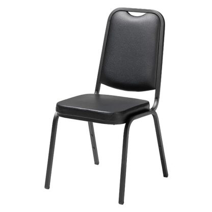 Style Stapelbar stol - svart vinyl/svart