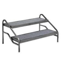 Trappa till scen, grå matta