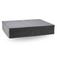 Fällbar scen på hjul, grå matta