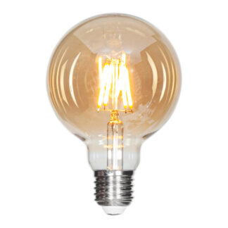 LED dimbar glob Amber E27 4W Ø95mm