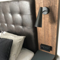 Sängbord vänster fanér med linoleumtopp - Bild 4