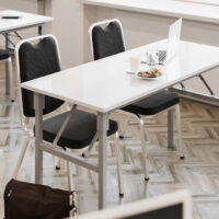 Style Stapelbar stol - blå tyg/silver - Bild 3