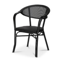 Monaco karmstol svart/svart textilene