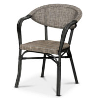 Monaco - Karmstol khakimelange Textilene