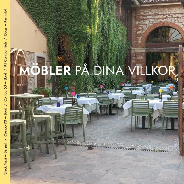 Tid för utemöbler!
Skapa en utemiljö som imponerar. Furnit levererar skräddarsydda utemöbler för kommersiella miljöer – från restauranger till hotell och fastigheter. Vi producerar direkt från fabrik och prissätter utifrån din verklighet.
https://furnitgroup.se/nardi/